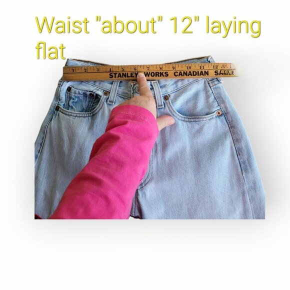 Upcycled Vintage Levi's Patch Straight Leg Jeans XS - Picture 9 of 16